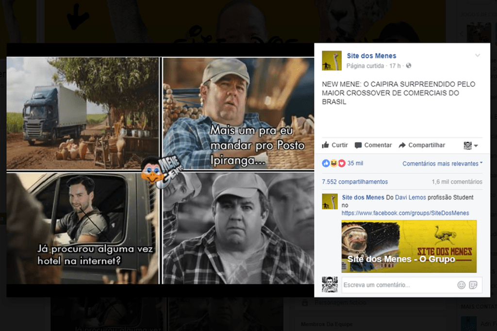 Ipiranga responde meme que junta sua propaganda com o Trivago