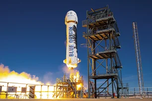 Imagem referente à matéria: Adiamento de foguete da BlueOrigin desafia a ambição espacial de Jeff Bezos