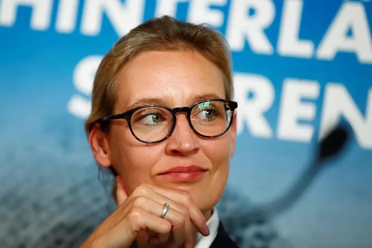 Alice Weidel: "ficaremos alegres com uma eventual convocação de eleições" (Axel Schmidt/Reuters)