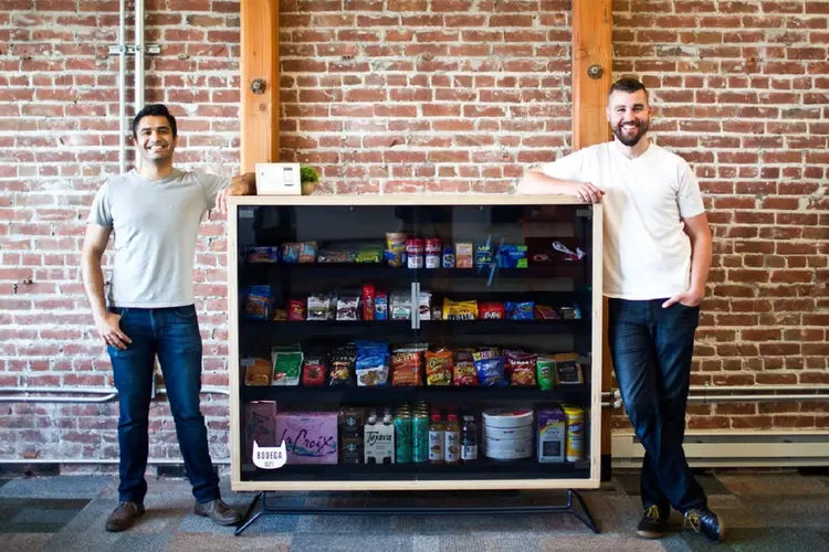 Os sócios Paul McDonald  e Ashwath Rajan, donos da startup Bodega (Foto/Divulgação)