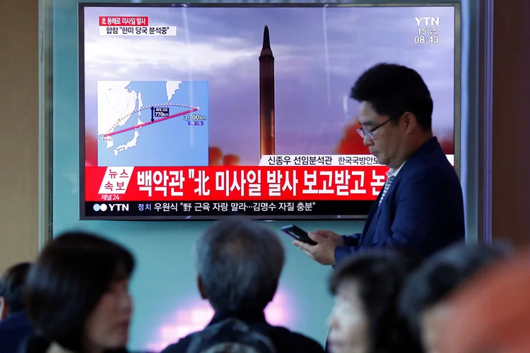 Coreia do Norte lança novo míssil em 15/09/2017; Japão diz que sobrevoou o país (Kim Hong-Ji/Reuters)
