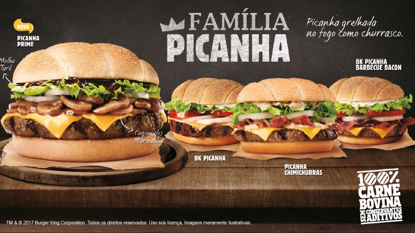 Burger King retoma lanche da linha picanha, com cogumelos e tarê