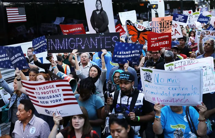 NOVA YORK: DACA: fim do programa deixa milhares de jovens sem perspectivas; população vai às ruas em protesto / Spencer Platt/Getty Images