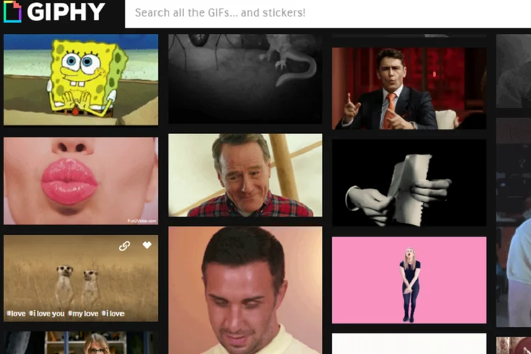 Página do Giphy, o Google dos GIFs (Foto/Reprodução)