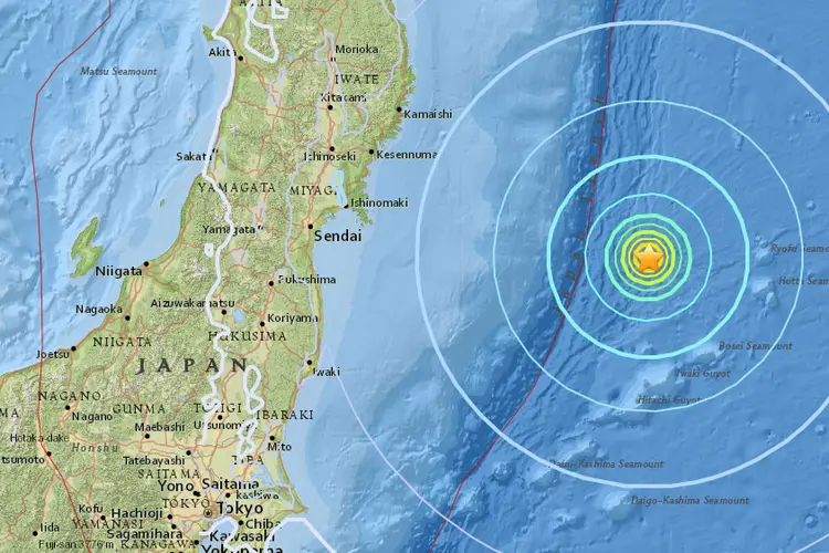 Terremoto: a Agência Meteorológica japonesa informou que não existe alerta de tsunami (USGS/Reprodução)