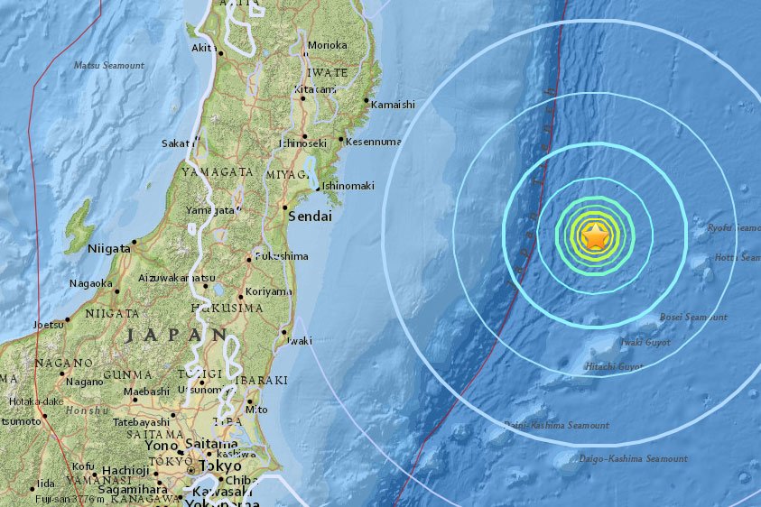 Forte tremor de 6,1 atinge o litoral leste do Japão