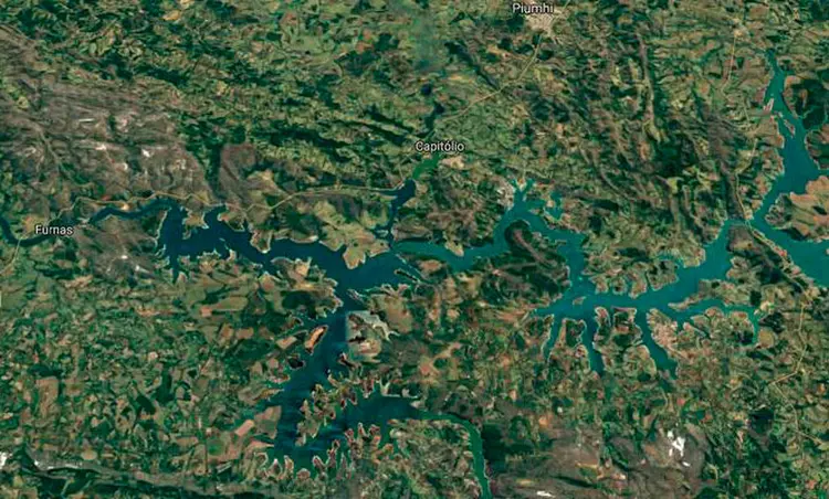 Lago de Furnas: as causas do acidente serão investigadas pela Capitania dos Portos (Google/Reprodução)