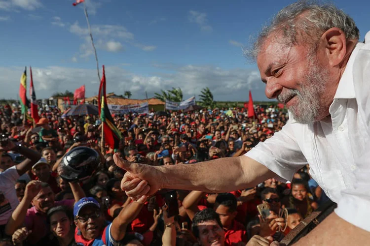 Lula: pico da popularidade do petista no site de pesquisas ocorreu de 7 a 13 de maio, época do depoimento frente a Sérgio Moro (Lula/Facebook/Divulgação)