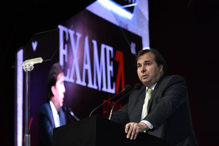 Rodrigo Maia, presidente da Câmara dos Deputados e atual presidente em exercício, no EXAME Fórum do dia 4 de setembro de 2017 (Germano Luders/Site Exame)