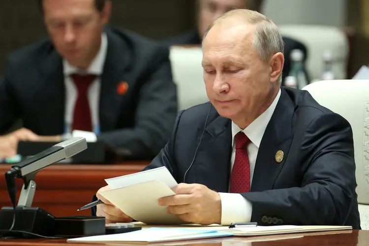 Vladimir Putin: "Pelo visto, esse é o nível de cultura política de determinada parte da elite dominante americana", disse o presidente (Wu Hong/Pool/Reuters)