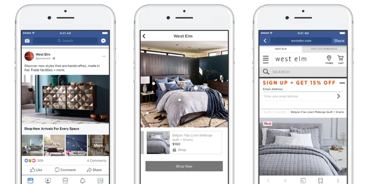Novo recurso de publicidade do Facebook: catálogo de vendas pelo smartphone (Facebook/Divulgação)