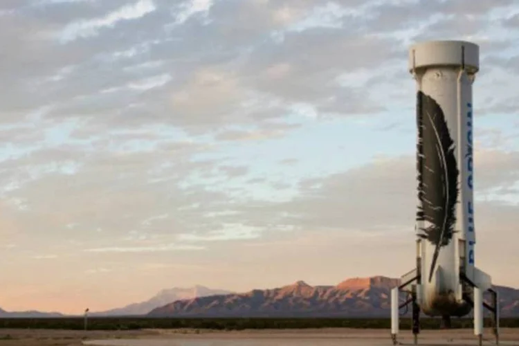 Lançamento de foguete da Blue Origin, de Jeff Bezos: a primeira viagem está marcada para 2018 (Blue Origin/AFP)
