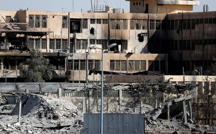 Hospital nacional de Raqqa, ocupado por militantes do Estado Islâmico:  (Erik De Castro/Reuters)