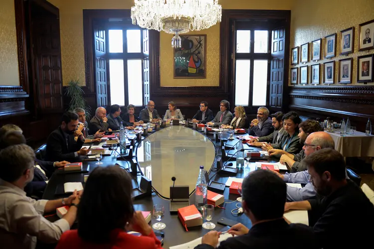 Conselho parlamentar da Catalunha: reunião a portas fechadas foi realizada nesta quarta-feira (Vincent West/Reuters)