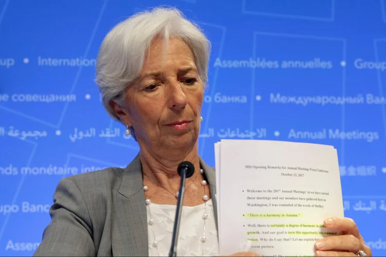 Christine Lagarde, diretora do FMI, em encontro anual do órgão - 12/10/2017 (REUTERS/Yuri Gripas/Reuters)