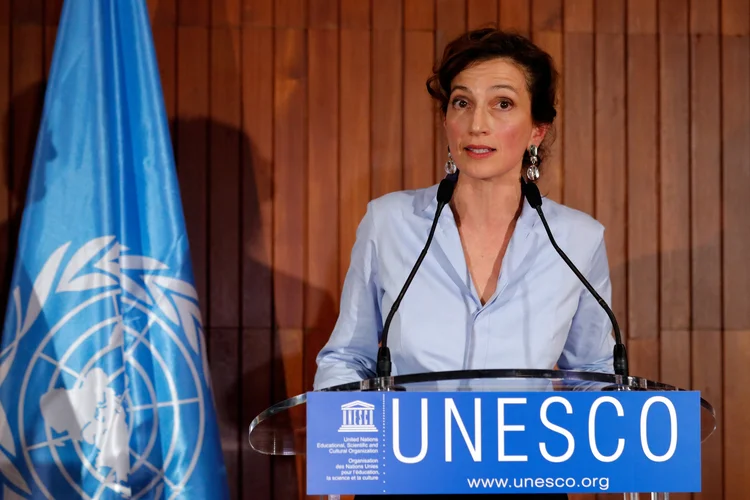 Audrey Azoulay: a eleição deve ser validada na conferência-geral de Estados-membros (Philippe Wojazer/Reuters)