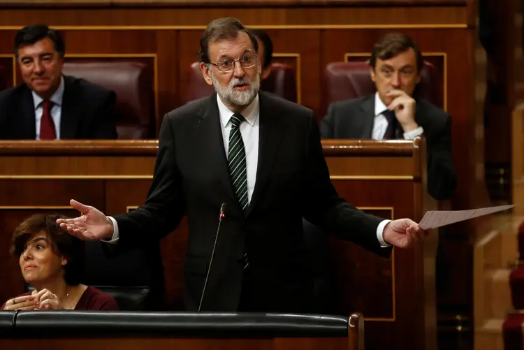 Mariano Rajoy: o presidente afirmou que a resposta que Puigdemont tem que dar é fácil (Juan Medina/Reuters)