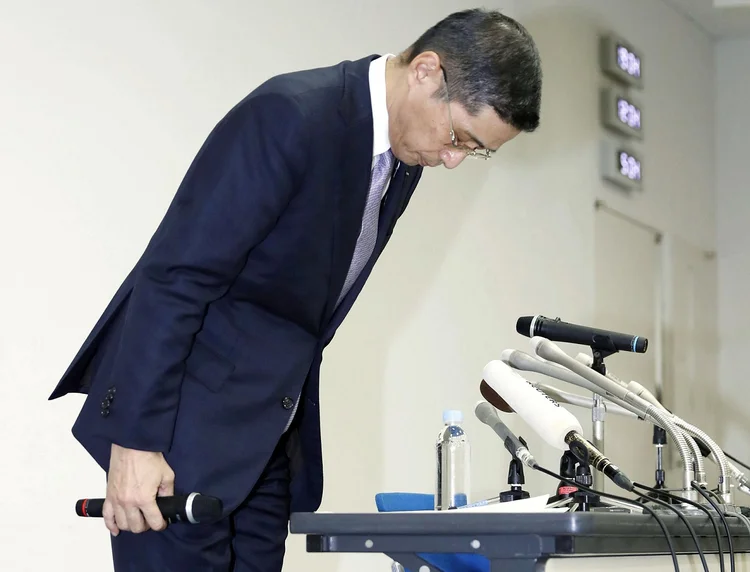 Presidente-executivo da Nissan, Hiroto Saikawa, deu entrevista coletiva nesta segunda-feira (Kyodo/Reuters)
