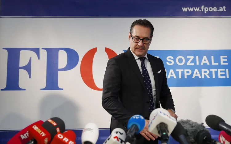 Heinz-Christian Strache: Kurz ressaltou que uma "orientação pró-europeia clara" é requisito para entrar no governo (Leonhard Foeger/Reuters)