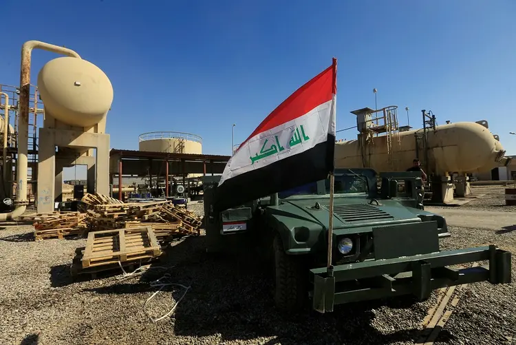 Iraque: o avião militar caiu ontem à noite quando estava em uma missão de apoio às forças iraquianas na comarca de Alcaim (Alaa Al-Marjani/Reuters)