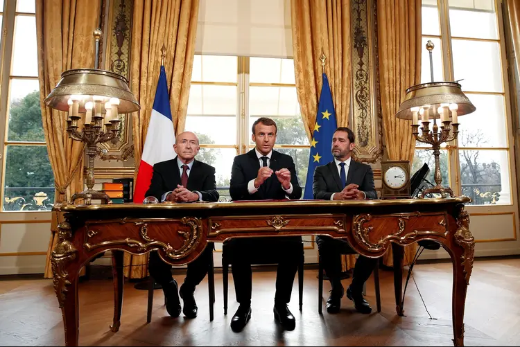 Emmanuel Macron: estado de emergência foi ativado imediatamente após os ataques jihadistas em Paris em 2015 (Christophe Ena/Pool/Reuters)