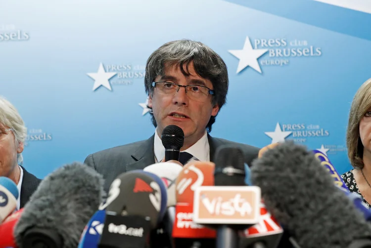 Puigdemont: "Nós nos consideramos um governo legítimo" (Yves Herman/Reuters)