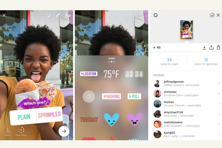 Stories: produto do Instagram ganhou o seu primeiro recurso interativo (Foto/Reprodução)