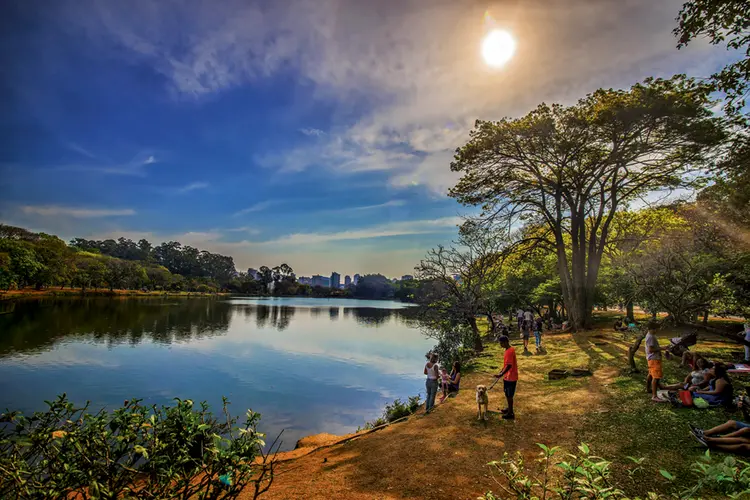 Parque Ibirapuera, em São Paulo: a cidade conta com a melhor infraestrutura do país (Cris Faga/ NurPhoto/Getty Images)