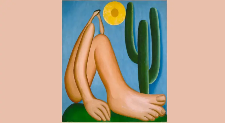 Abaporu, obra de Tarsila do Amaral: exposição no Art Institute of Chicago (Tarsila do Amaral. Abaporu, 1928. Colección MALBA, Museo de Arte Latinoamericano de Buenos Aires. © Tarsila do Amaral Licenciamentos/Reprodução)