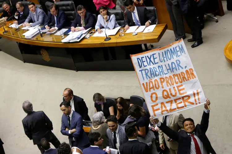 Câmara dos Deputados vota a admissibilidade da segunda denúncia contra o presidente Michel Temer, em 25/10/2017 (Adriano Machado/Reuters) (Adriano Machado/Reuters/Reuters)