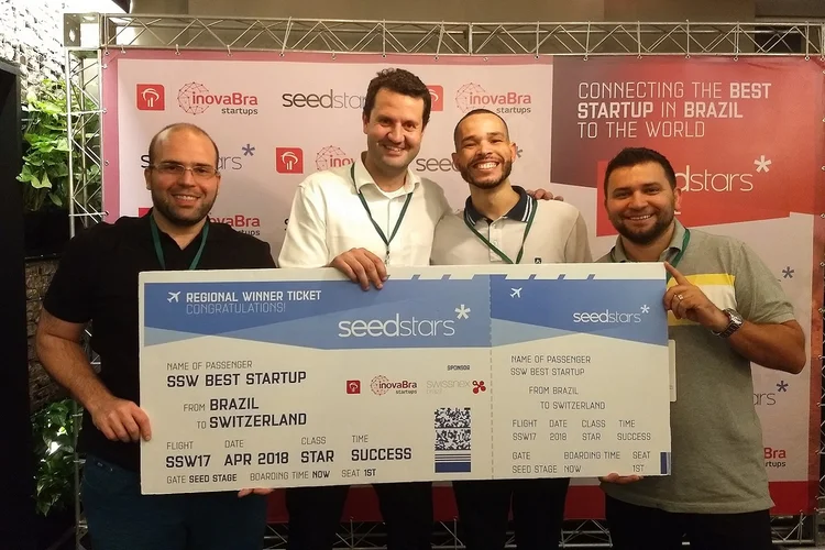 A equipe da Celcoin na premiação nacional do SeedStars (Foto/Divulgação)