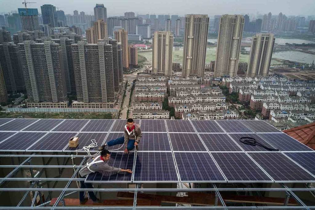 Solar: dois terços dos empregos fotovoltaicos (2,2 milhões) estão na China. (Kevin Fraye/Getty Images)