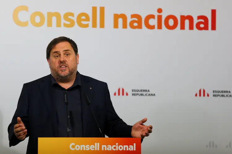 Oriol Junqueras: o vice disse que seu partido trabalha para a construção de uma república (Ivan Alvarado/Reuters/Reuters)