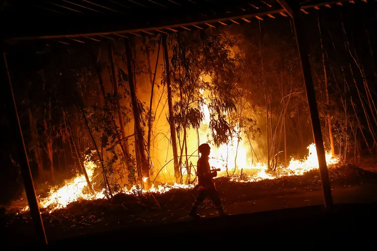 Portugal: a onda de incêndios, com mais de 500 focos, deixou 71 feridos (Pedro Nunes/Reuters)