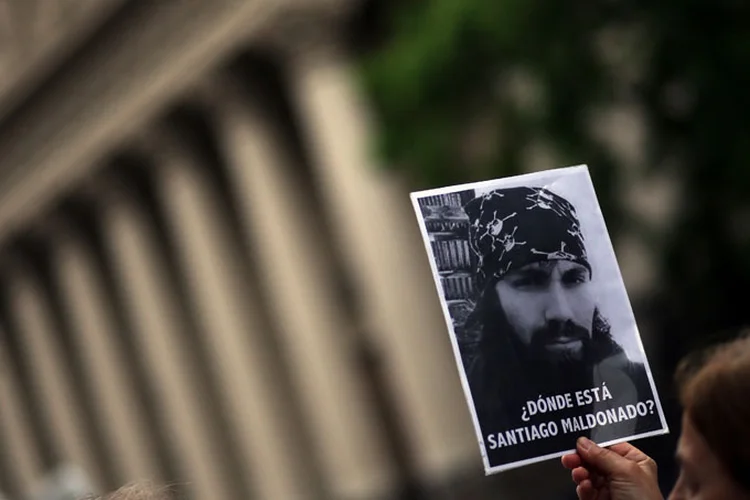 Santiago Maldonado: O caso Maldonado tem uma forte conotação politica, porque ele desapareceu há quase três meses, num episódio envolvendo as forças de segurança (Marcos Brindicci/Reuters)