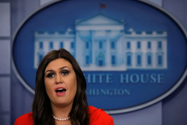 Sarah Huckabee: "Investigações de Mueller não têm relação com o presidente" (Carlos Barria/Reuters/Reuters)