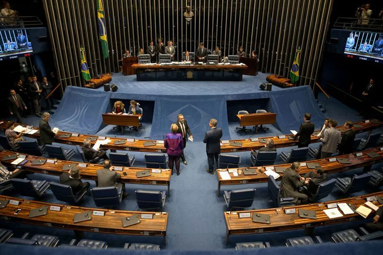 Brasília - Senado decide sobre medidas cautelares contra o senador Aécio Neves, em 17/10/2017 (Wilson Dias/Agência Brasil/Agência Brasil)