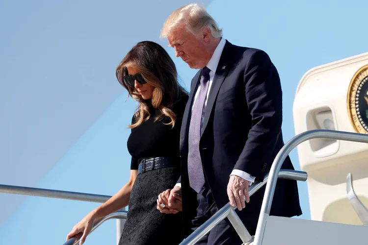 Melania e Donald Trump: "É um dia muito, muito triste para mim", declarou Trump (Reuters/Reuters)