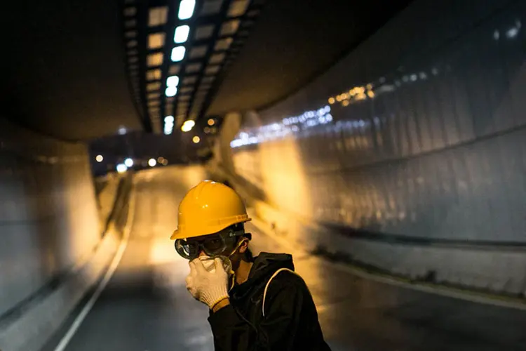 Túnel na China: projeção é ligeiramente mais fraca do que os 6,8 por cento registrados no primeiro trimestre (Chris McGrath/Getty Images)