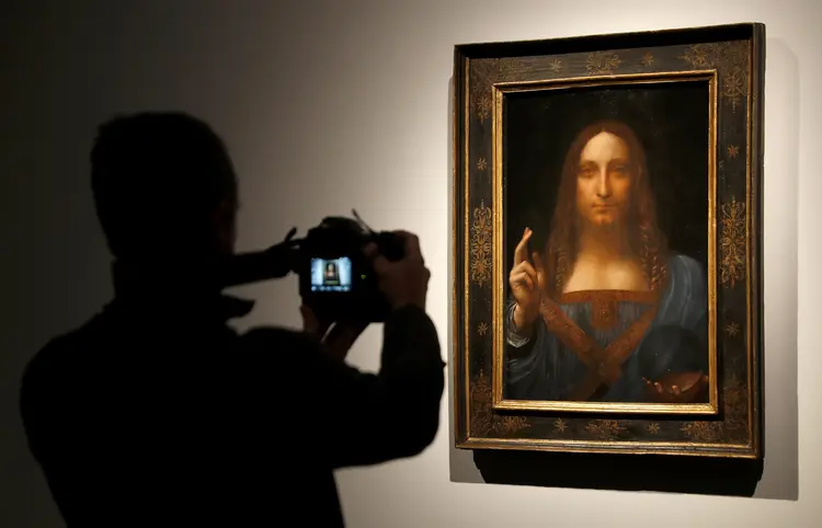 Quadro "Salvador Mundi": o quadro foi vendido pela Christie's em 15 de novembro (Peter Nicholls/Reuters)