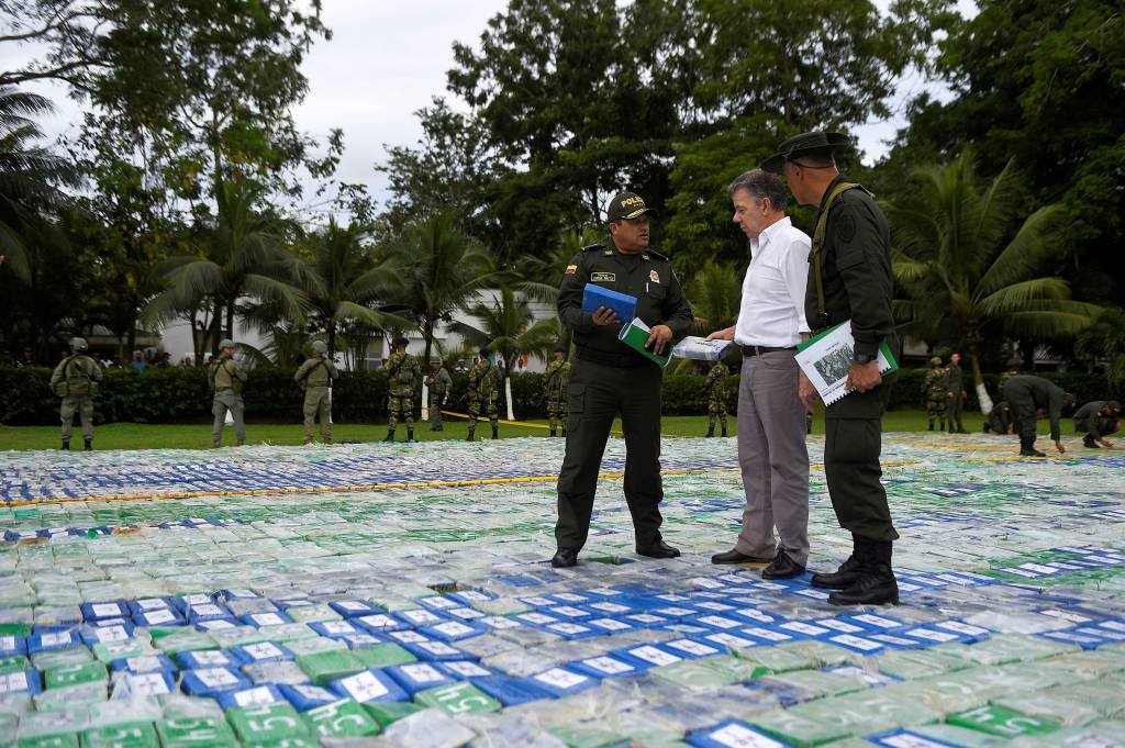 Polícia da Colômbia apreendeu 13,3 toneladas de cocaína