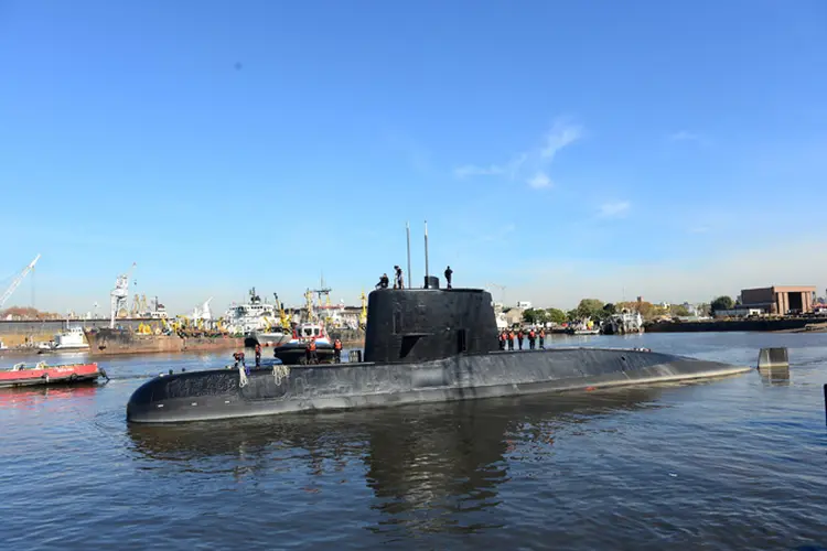 Submarino desaparecido: o lugar onde o objeto está coincide com o percurso que deveria ter sido feito pelo submarino (Armada Argentina/Reuters)