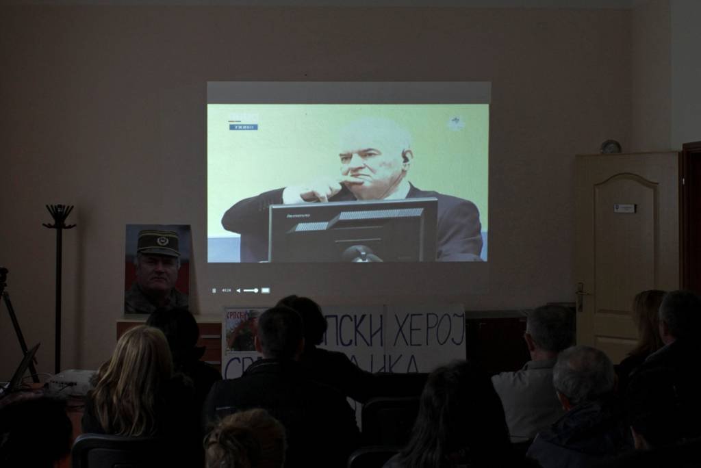 Ratko Mladic: a corte insistiu em ler o veredicto apesar dos protestos de Mladic (Denis Kapetanovic/Reuters)