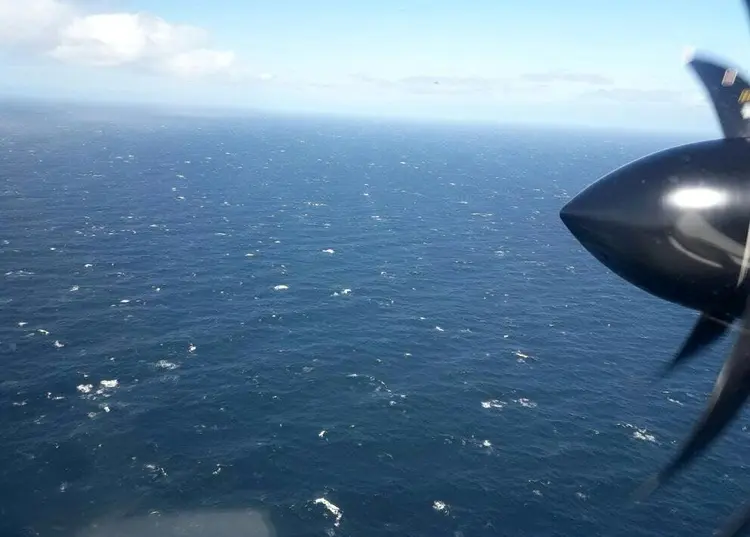 Procura pelo submarino: "Não há rastros. Não há nenhum tipo de contato detectado, nem indícios" (Argentine Navy/Reuters)