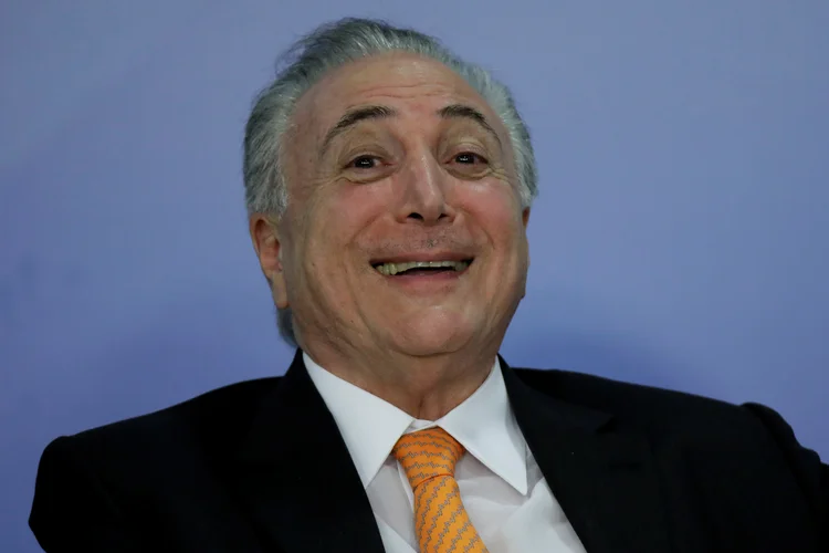 Temer: com o nome posto como candidato de seu partido, o presidente tenta aumentar sua micropopularidade (Ueslei Marcelino/Reuters)