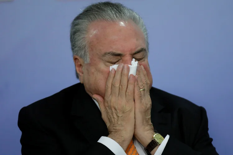 Michel Temer: no dia 27 de outubro, o presidente realizou no Hospital Sírio-Libanês uma cirurgia para desobstrução da uretra (Ueslei Marcelino/Reuters)