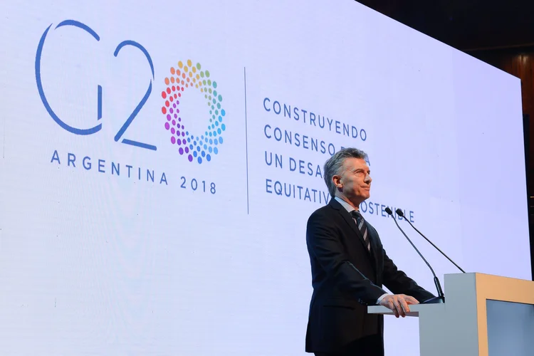 Mauricio Macri: a Argentina quer mostrar que pode se somar a uma "conversa global sem alçar a voz com raiva" (Argentine Presidency/Handout/Reuters)