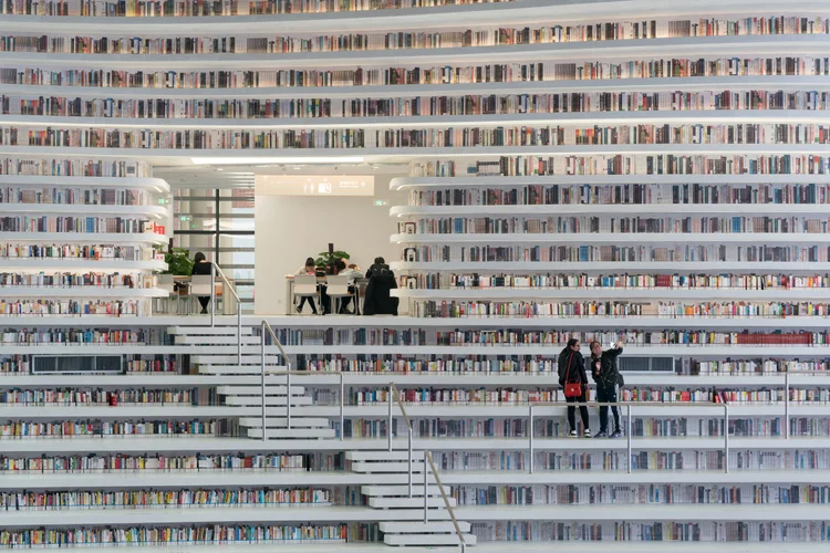 Biblioteca Tianjin Binhai: o prédio é de tirar o fôlego (Ossip/Divulgação)