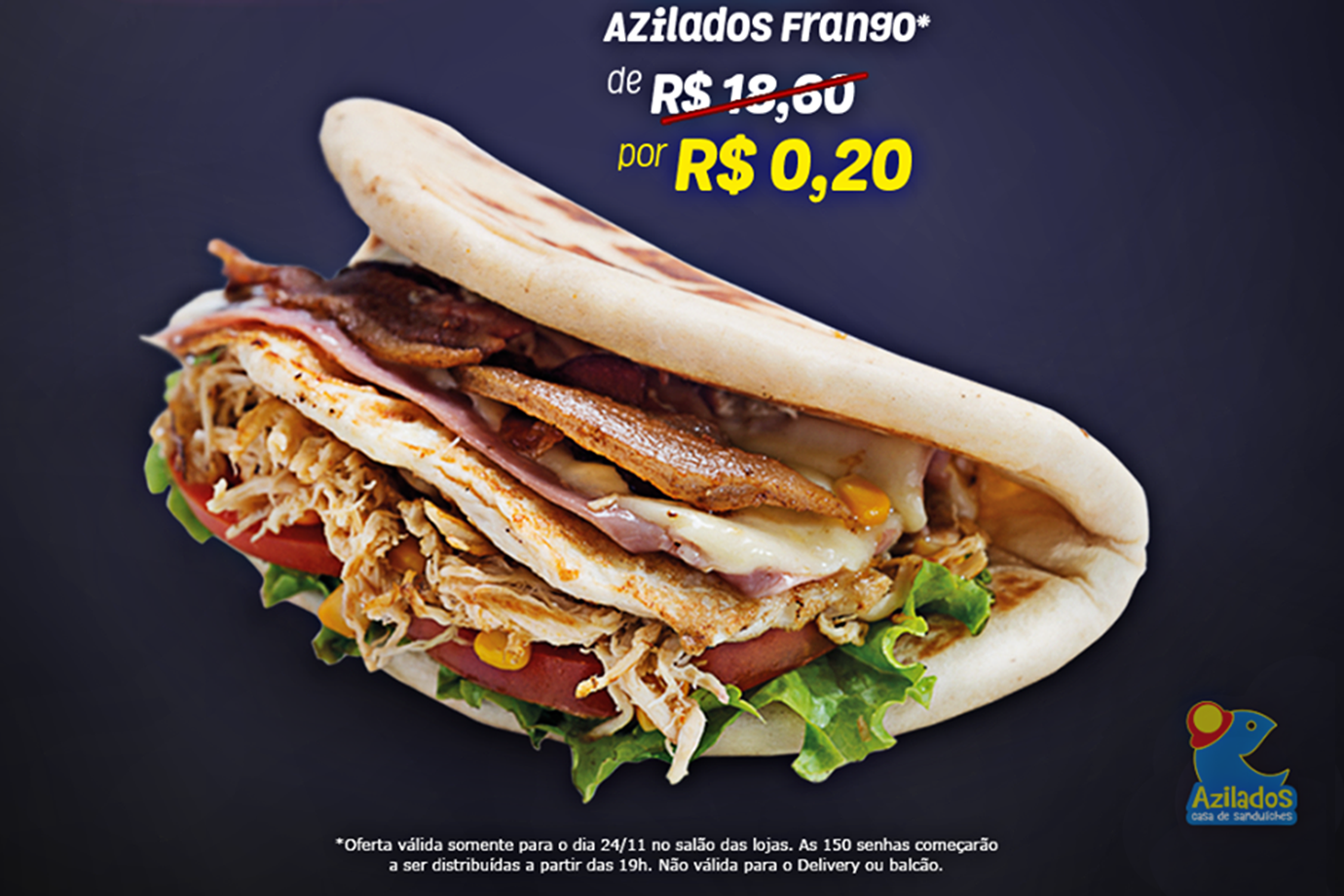 Lanchonete vende lanche de frango a 20 centavos na Black Friday