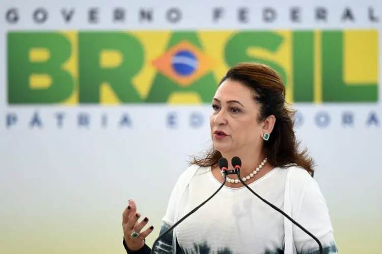 Kátia Abreu: ex-ministra do governo Dilma foi expulsa do PMDB (Evaristo Sa/Getty Images)